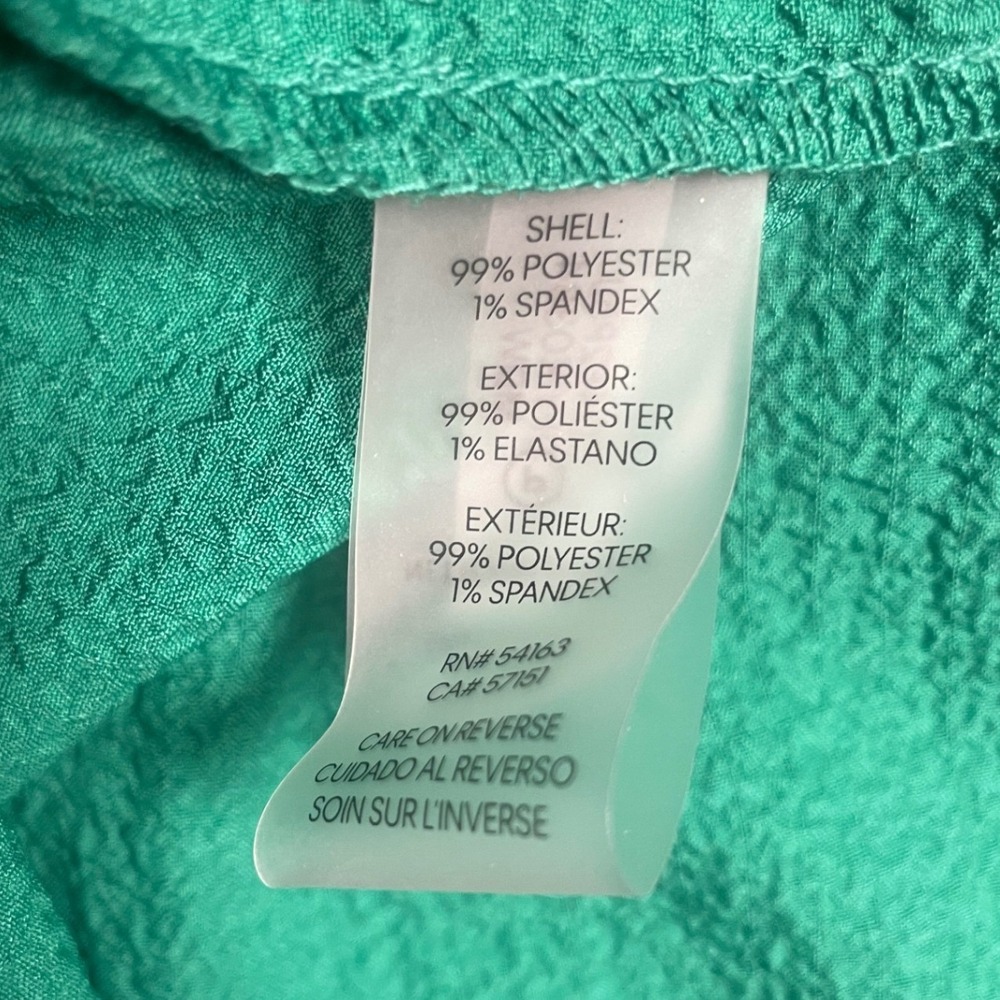 Calvin Klein Green V Neck Cap Sleeve Flared Midi Dress Women's 8 - Picture 6 of 8